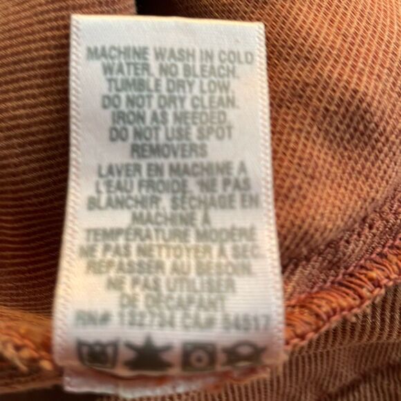 Bella Dahl Linen Blend Rolled Hem Utility Short Sedona Rust 25 - Picture 7 of 7